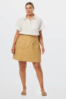 A-line Pocket Skirt - Tan