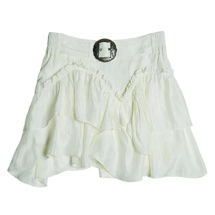 Aesthetic Mini Skirt in White