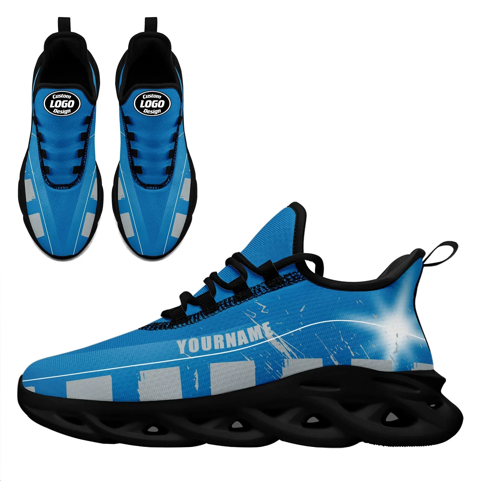 Custom Blue Gray Detroit Maxsoul Shoes Personalized Sneaker FN003-D020260-11 Custom Online