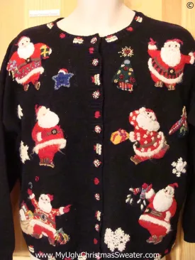 Festive Santas Two Sided Cheap Christmas Sweater