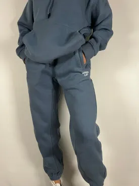 Hazy Blue Thick Oversized Sweatpants