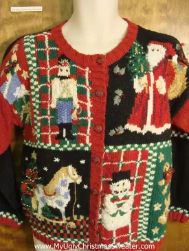 Horrilble Plaid Themed Funny Christmas Sweater