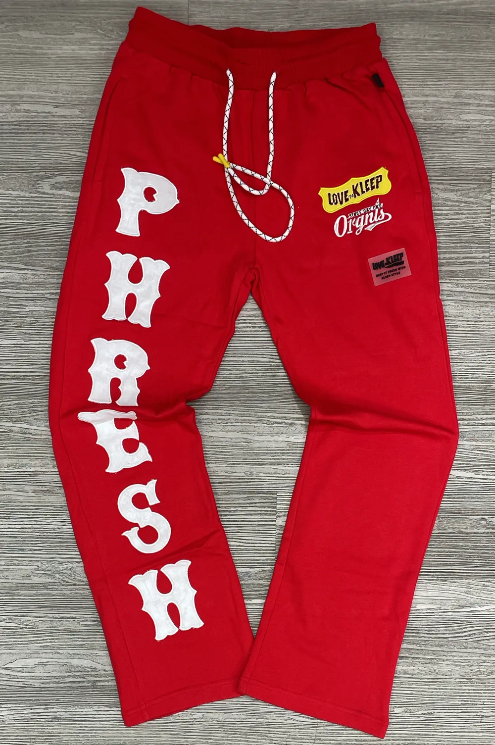 Kleep - chol premium stacked sweatpants (red)