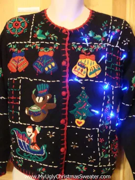 Light Up Christmas Sweater Crazy Colorful Decorations