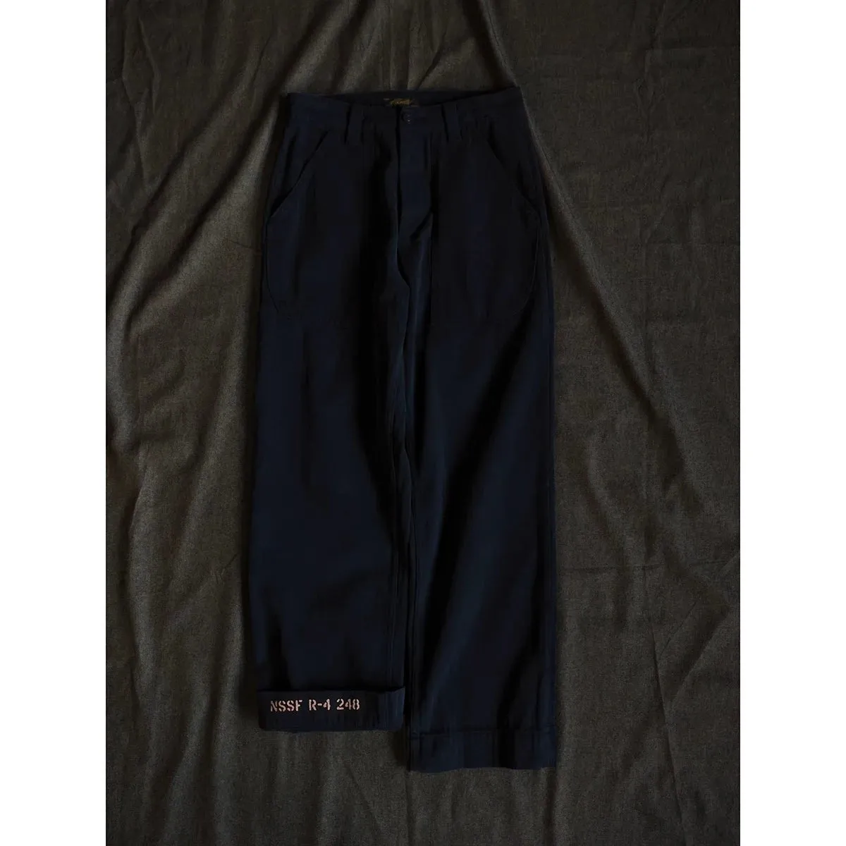 Navy HBT Deck Pants in Vintage Black - Men's Daily Work Trousers