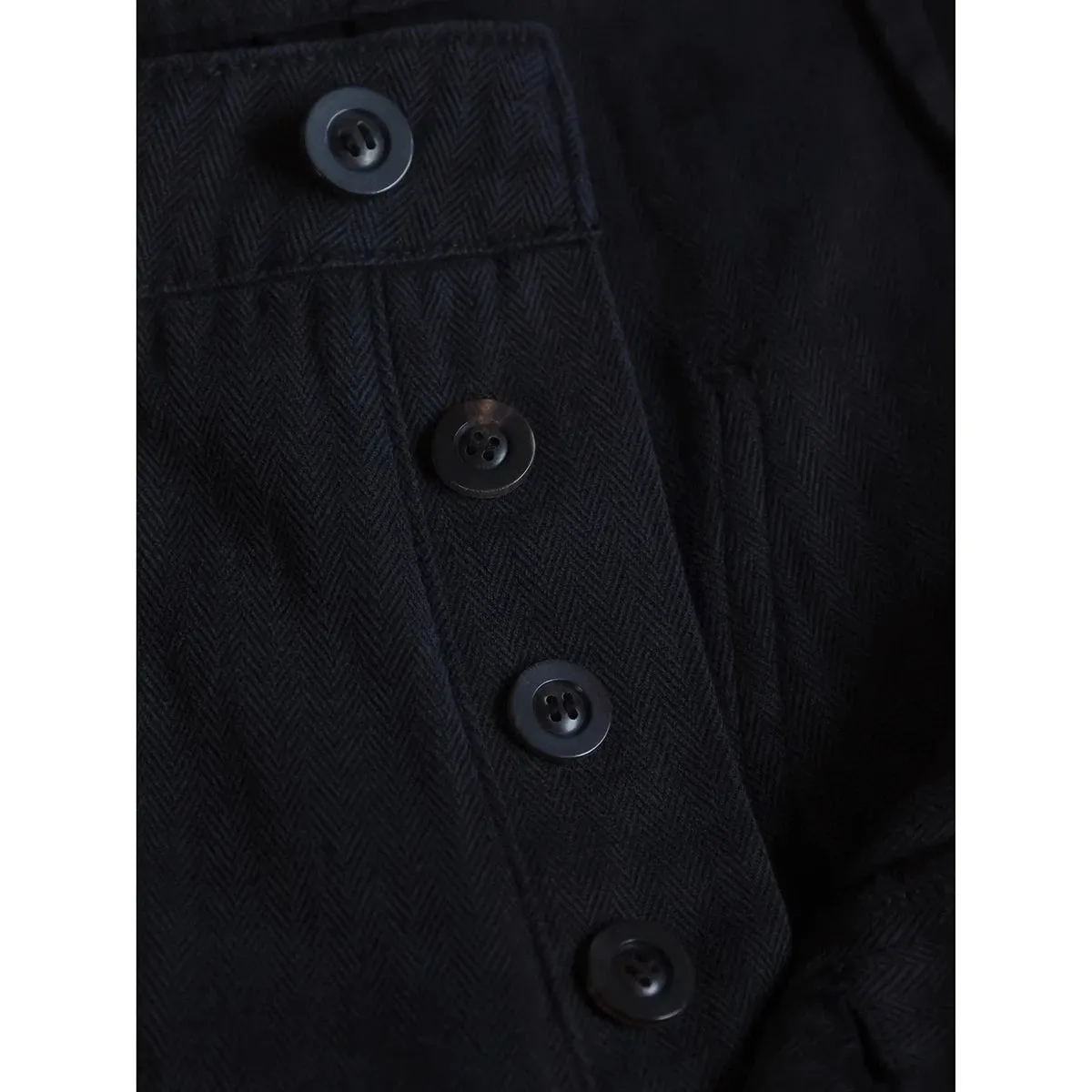 Navy HBT Deck Pants in Vintage Black - Men's Daily Work Trousers