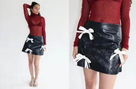 Onyx and White Alexa Bow Skirt